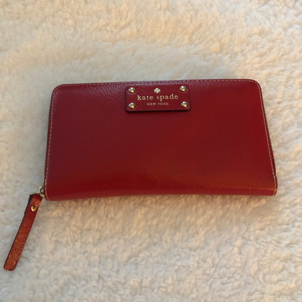 Kate Spade red long wallet